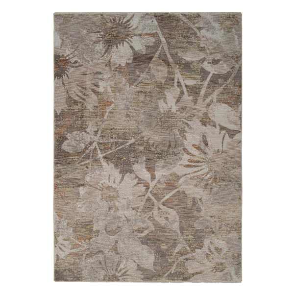 (A540) Diaz Beige Floral Area Rug,  8x10