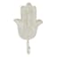 Hamsa White Metal Wall Hook, 4x8