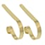 Set of 2 Brass Mantle Clip Stocking Holders