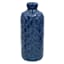 Blue Ceramic Vase, 10"