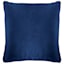 Gillmore Navy Blue Velvet Throw Pillow, 18"