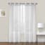 Charlton Grey Printed Sheer Grommet Curtain Panel, 63"