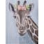 Giraffe with Flower Crown Canvas Wall Art, 12x16