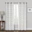 Rockwell White/Grey Embroidered Blackout Grommet Window Panel 63in.