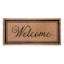 Providence Welcome Black Natural Coir Mat, 22x47