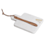White Marbled Stoneware Monogramed Cheese Board, A