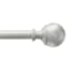 Alex 1/2" Nickel Finish Ball Adjustable Curtain Rod, 18-36"