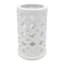 Found & Fable White Ceramic Cutout Cylinder Candle Holder, 6"