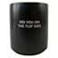 See You On The Flip Side Black Utensil Holder, 7"