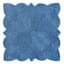 Grace Mitchell Shaped Beaded Solid Square Placemat, Blue