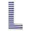 Tiny Dreamers 6" Blue Striped Wood Letter, L