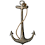 Metal Anchor Wall Art, 14x24