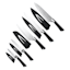 10-Piece Black Handle Knife & Sheath Set