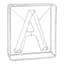 Laila Ali 7" Silver Metal Letter Block Sign, A