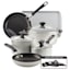 15-Piece Farberware Cookstart Diamondmax Nonstick Cookware Set, Silver