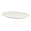 Bistro Rim White Ceramic Oval Platter, 16.5"