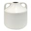 Tracey Boyd White Ceramic Vase with Handles, 5"