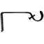 3/4" Bronze Single Rode Bracket