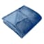 Navy Blue Plush Bed Blanket, Full/Queen