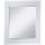 Bevel with High Gloss White Frame Wall Mirror, 16X20