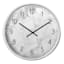 White Marbled Round Wall Clock, 12"