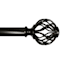 Winslow 1" Bronze Finish Metal Cage Adjustable Curtain Rod, 18-36"