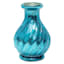 Teal Swirl Bud Glass Vase, 4"
