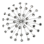 Silver Metal Bling Burst Wall Art, 12"