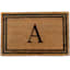 Monogram A Coir Doormat, 18x27
