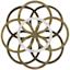 Layered Wooden Round Cutouts Wall Decor, 27"