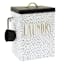 Doreen White & Black Metal Laundry Storage Canister, Medium