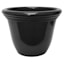 Capri High Gloss Black Outdoor Planter, Large