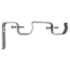 2-Pack Silver Double Rod Converter Brackets
