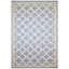 (E229) Blue & Beige Quatrefoil Modern Indoor & Outdoor Area Rug, 7x10