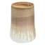 Gold & White Drip Ceramic Vase, 6"