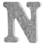 12" Galvanized Metal Monogram Wall Art, N