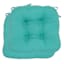2-Pack Turquoise Microsuede Dining Chair Pads