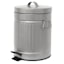 Retro Silver Step Trash Can, 3l