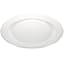 Lillian Table Settings Pearl White with Silver Edge Round Plastic Plate, 7.5"