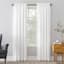Madison White Pole Top Room Darkening Curtain Panel, 63"