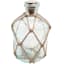 Bubble Glass LED Bottle with Jute, 7"