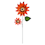 Orange Sunflower Yard Pick, 22"