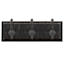 3-Hook Black Wooden Wall Hooks, 5x15