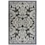 Arrington Grey & Taupe Traditional Floral Washable Accent Rug, 3x5