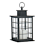 LED Candle Weatherproof Black Lantern with Timer, 10"