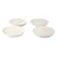 Set of 4 Round White Wooden Coasters