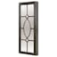Distressed Black Framed Panel Wall Mirror, 17x43