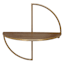 Gold Metal Abstract Wall Shelf, 12.5"