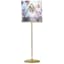 Gold Metal Triangle Photo Holder, 4x11