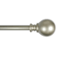 Gunner 5/8" Nickel Finish Ball Adjustable Curtain Rod, 48-84"